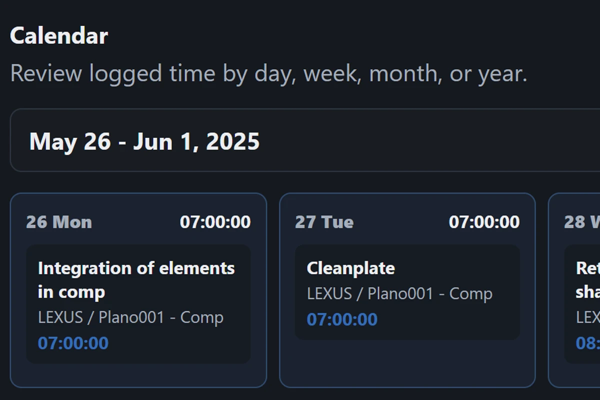 Senda time logs